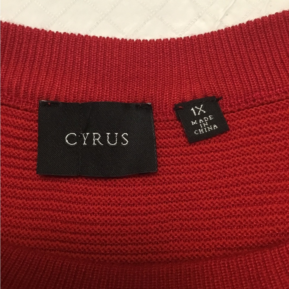 Cyrus Bold Red Ribbed Sweater - Picture 11 of 14